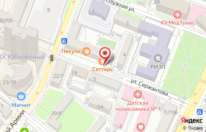 Кафе Setter`s на улице Сержантов на карте