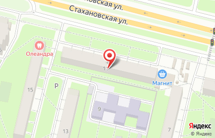 Сеть супермаркетов Магнит на Стахановской улице, 11 на карте