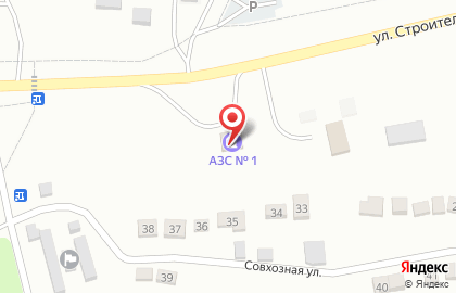 АЗС №1 на улице Строителей на карте