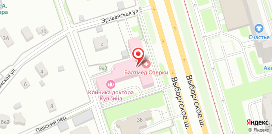 Диагностический центр ЦМРТ на Выборгском шоссе на карте