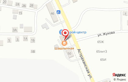 Продовольственный магазин Изобилие на Астраханской улице на карте