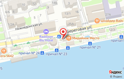 Кофе и пончик на карте
