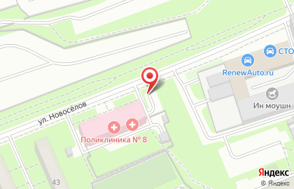 Поликлиника # 8 в Невском районе на карте
