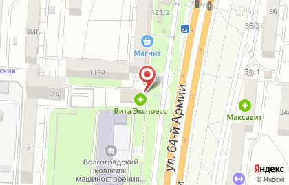 Пекарня Дом Хлеба на улице 64-й Армии на карте