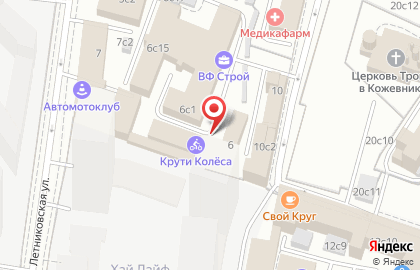 ТЦ Павелецкий в Даниловском районе на карте