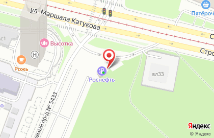 АЗС ТНК на улице Маршала Катукова на карте
