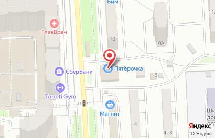 Супермаркет Пятёрочка на Подольской улице в Подольске на карте