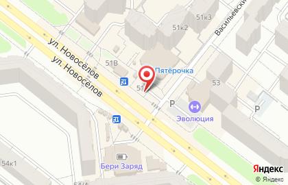 Магазин кондитерских изделий Сладкий мир на улице Новосёлов на карте