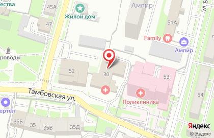 Клинико-диагностический центр Клиника-сити на Тамбовской улице на карте