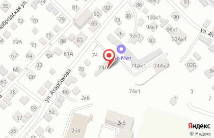Автосервис Мастер Моторс на улице Атарбекова на карте