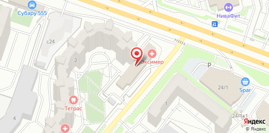 Офтальмологическая клиника Эксимер на улице Федосеева на карте