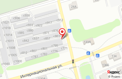 Шиномонтажная мастерская на Интернациональной улице на карте