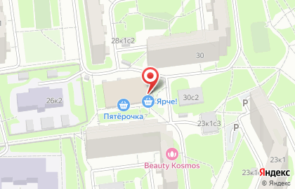 Супермаркет Ярче! в Москве на карте