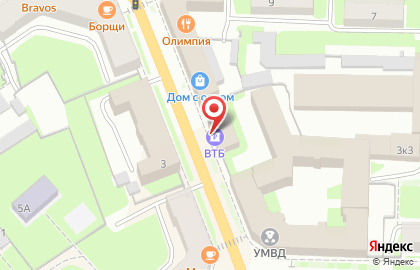 ОАО Банк Москвы на Большой Санкт-Петербургской улице на карте