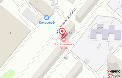 Городская поликлиника №48 в Советском районе на карте