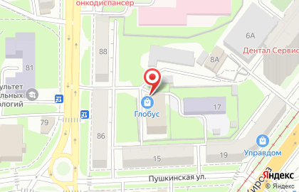 Небесный на Пушкинской улице на карте