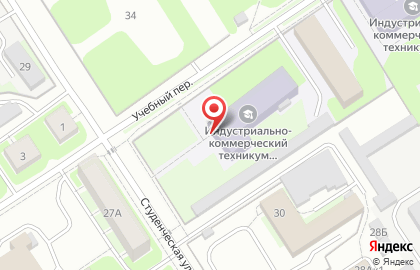 Дзержинский индустриально-коммерческий техникум на Студенческой улице на карте