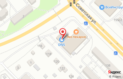 Магазин цифровой техники DNS на Советской улице на карте