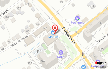 Супермаркет Магнит на Степной улице, 122а в Энгельсе на карте