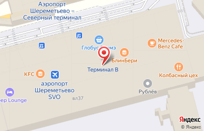 Рыбный ресторан Магадан в Шереметьево на карте