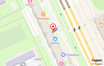 Цветочный магазин Цветландия на проспекте Большевиков на карте