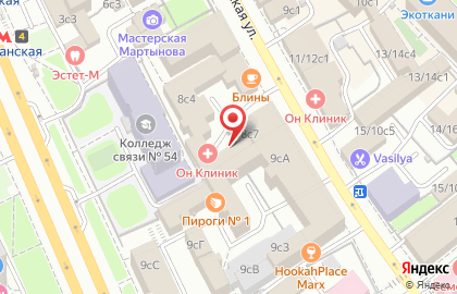 Международный медицинский центр ОН КЛИНИК Бейби на Воронцовской улице на карте