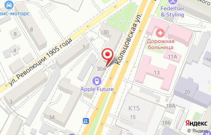 Магазин автозапчастей Академия Плюс на Кольцовской улице на карте