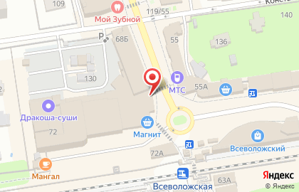 Салон связи Связной на Всеволожском проспекте во Всеволожске на карте