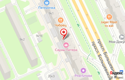Полушка на проспекте Большевиков на карте