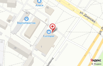 Банкомат ОТП банк на улице Дианова, 1 на карте