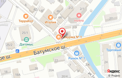 Магазин зоотоваров в Лазаревском районе на карте