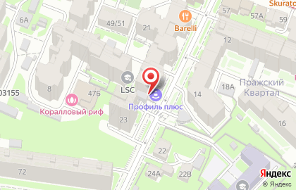 Автошкола Профиль + в Нижегородском районе на карте