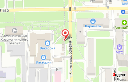 Магазин колбасных изделий в Красноглинском районе на карте