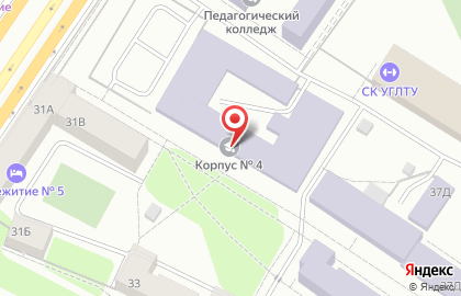 Автошкола, УГЛТУ на карте