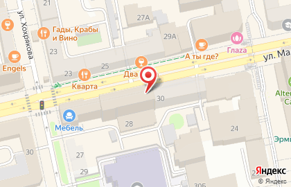 Отель Олимп на площади 1905 года на карте