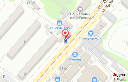 Киоск по продаже хлебобулочных изделий в Красноярске на карте