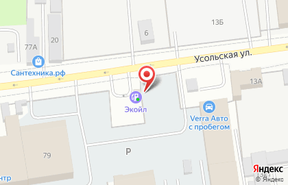Заправочная станция Экойл в Свердловском районе на карте