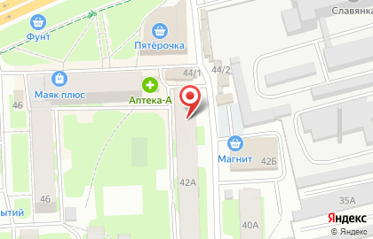 Магазин канцтоваров и упаковки на карте