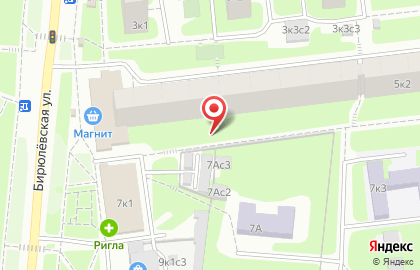 Артэкс-связь на Бирюлёвской улице на карте