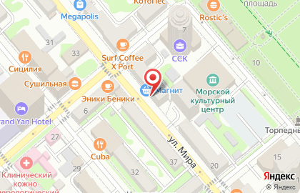 Супермаркет Магнит на улице Мира, 14 на карте