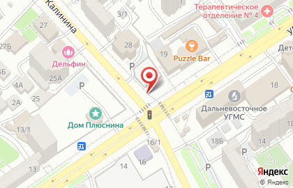 Киоск по продаже фруктов и овощей в Центральном районе на карте