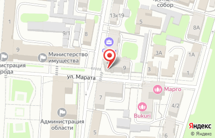 Магазин художественных товаров и канцелярских принадлежностей Спектр в Центральном районе на карте