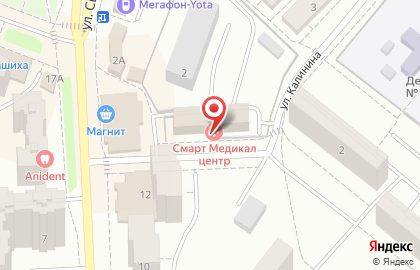 Наркологическая клиника Мед центр 24 на улице Калинина на карте