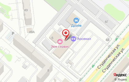 Студия праздника Атмосфера на Студенческой улице на карте
