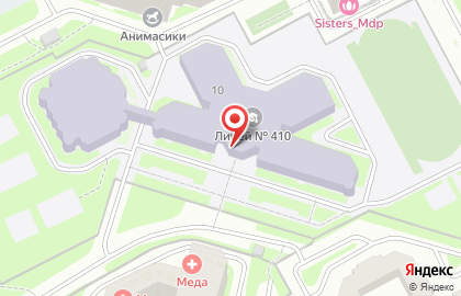 Лицей №410 в Пушкине на карте
