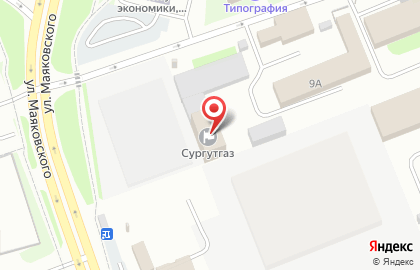 Аварийная газовая служба на улице Маяковского на карте