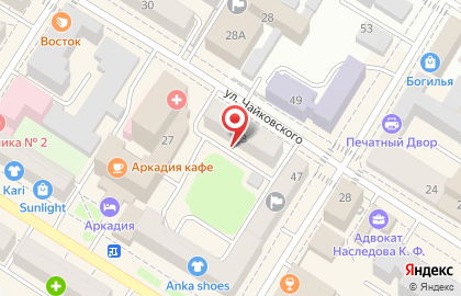Салон жалюзи и рулонных штор СолнцеЗащитные системы на улице Чайковского на карте