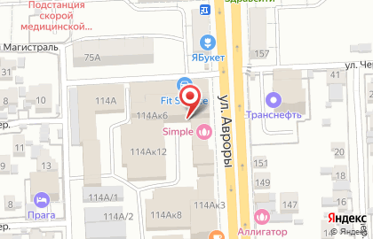 Теплый дом на улице Авроры на карте