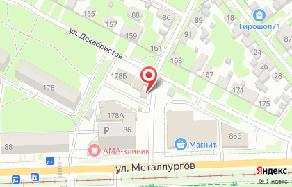 Магазин овощей на ул. Декабристов, 178Б на карте