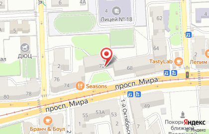Банкомат ТКБ в Центральном районе на карте